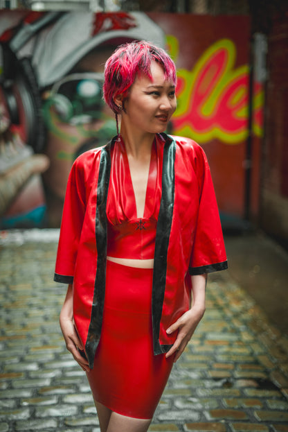 "KHAOS" Latex Kimono (RVD) | All Sizes