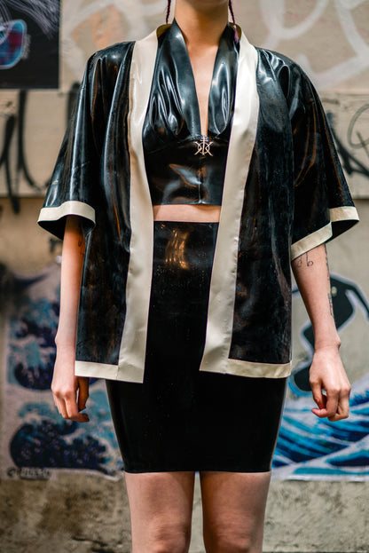 "KHAOS" Latex Kimono (BLVCK) | All Sizes