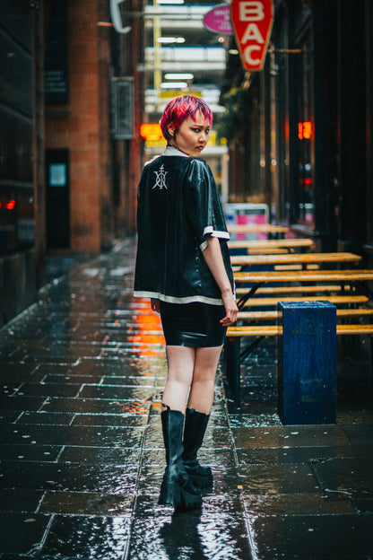 "KHAOS" Latex Kimono (BLVCK) | All Sizes