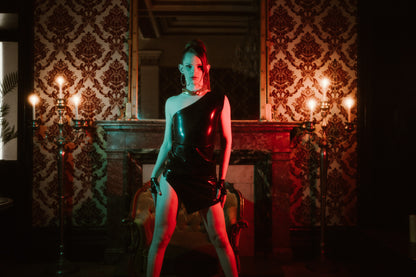 "VIL" Latex Dress (BLVCK) | Custom Made to fit