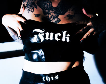 FVCK THIS Latex Top / Skirt Set | Custom Made To Fit