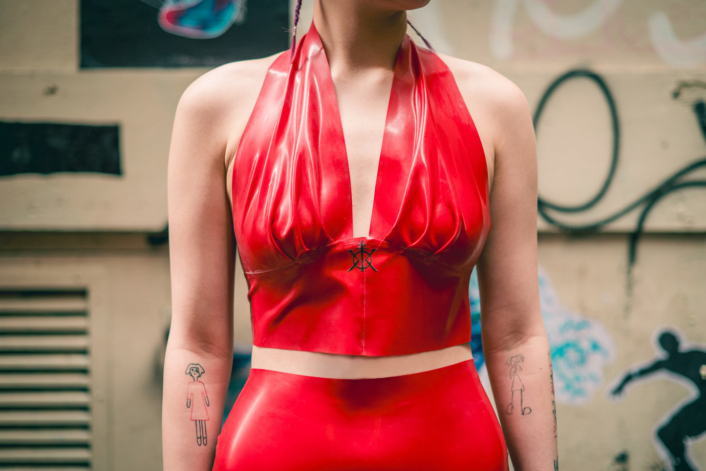 CLEARANCE RED "K.HAOS" Halter Top (Previously display piece)