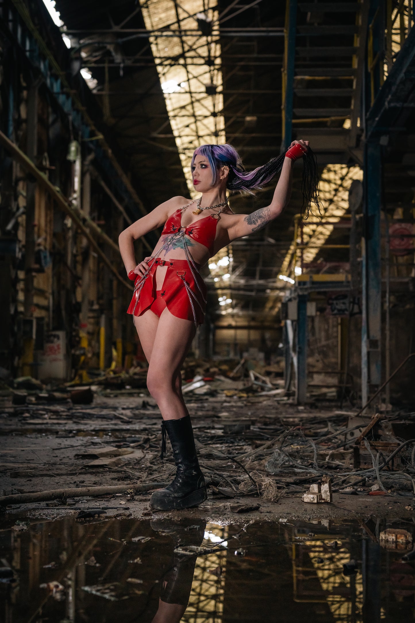 "SANGUINE" Peplum Skirt