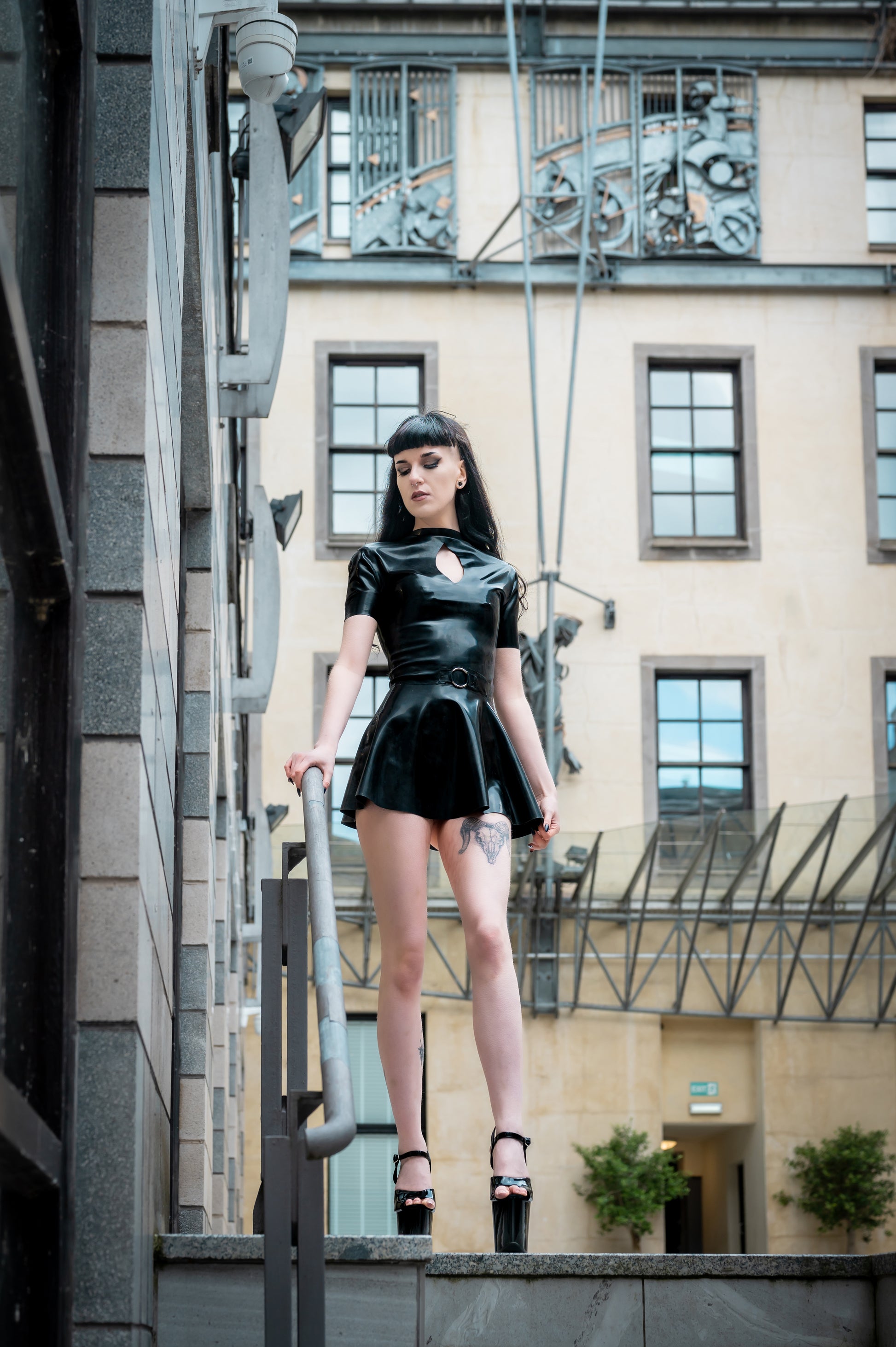 latex skater dress Latex Halterneck Dress, Skater Dress, Latex Flounce Skirt, Pinup, Gothic, Doll, Halloween, Rubber Dress, Shine, Lolita, Cosplay