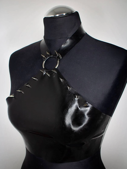 "BLVCK" Latex Halter Top | Custom Made To Fit