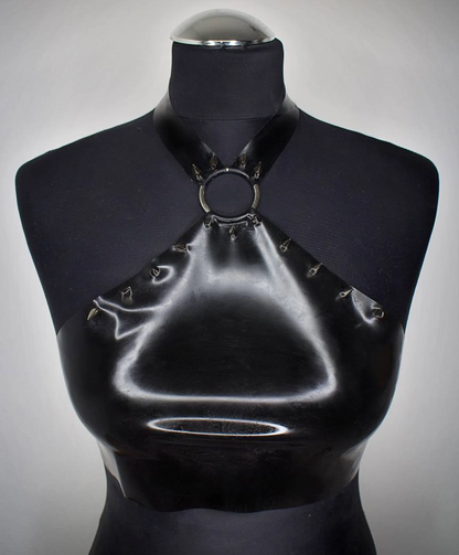 "BLVCK" Latex Halter Top | Custom Made To Fit