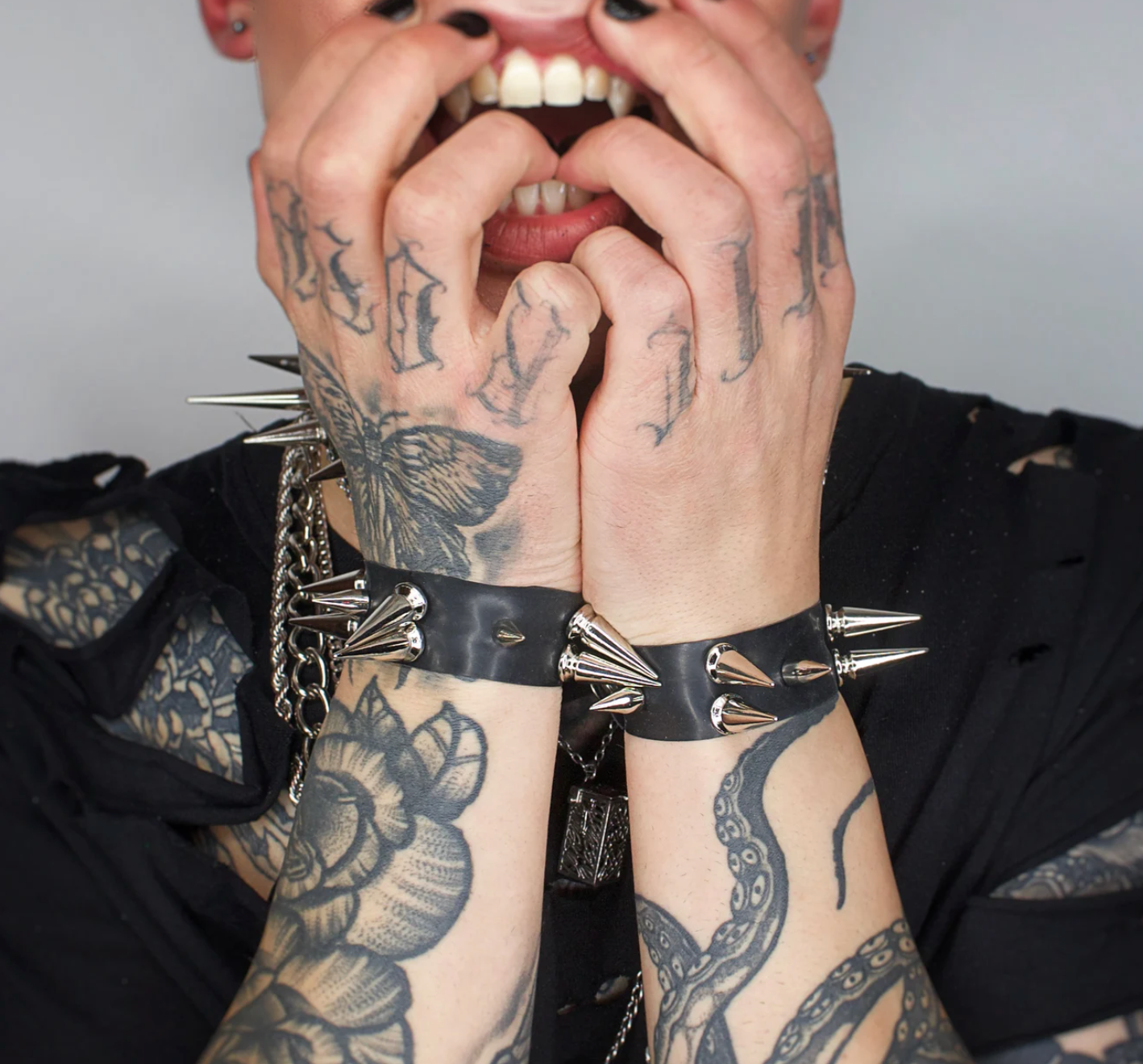 "PVNISHER" Wrist Cuffs